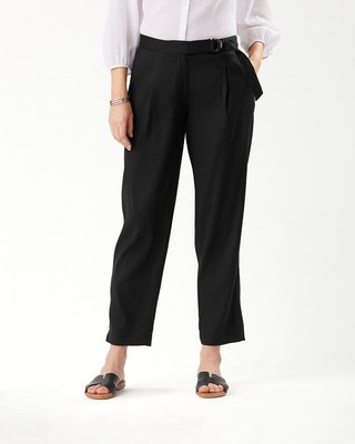 Женские льняные брюки Tommy Bahama Womens Willa Stretch, черные, 6
