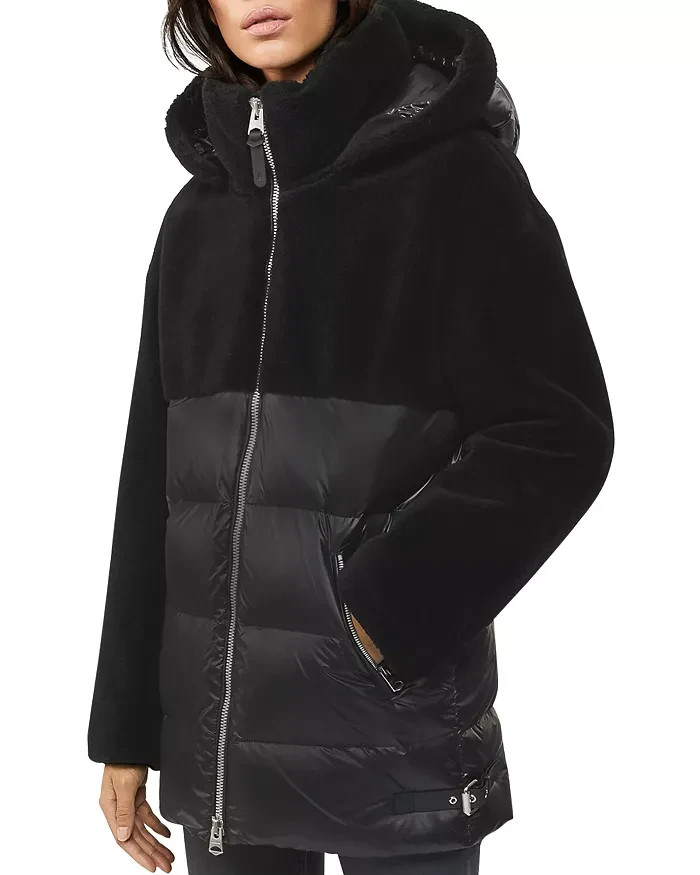 Mackage Junia Down Hooded Full Zip Coat Women's XL Black Full Zip Long Sleeve - Picture 1 of 15