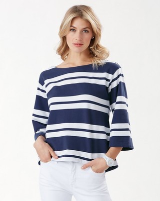 

Поповер Tommy Bahama French Terrace с рукавом-колокольчиком, Island Navy, средний