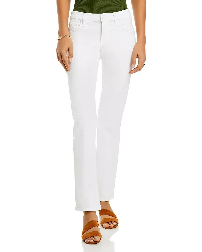 MOTHER The Smarty Pants Skimp High Rise Jeans Women's 26 Totally Innocent Solid - Picture 1 of 17