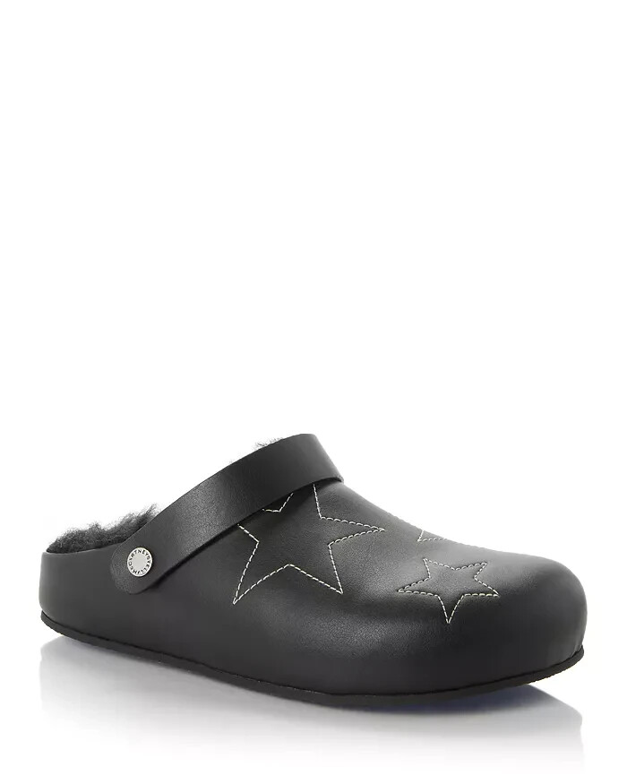 Stella McCartney Elyse Alter Star Clogs Women's 35/5US Black Star Stitch Slip On - Picture 1 of 16