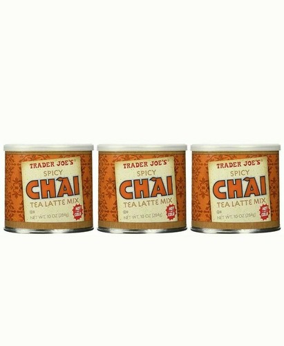3 Pack Trader Joe's Spicy Chai Tea Latte Mix 10 OZ Each