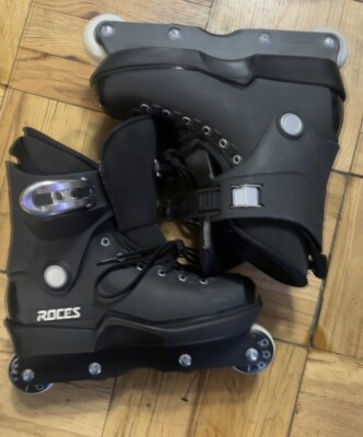 Roces Mens M12 UFS Aggressive Street Italian Inline Skates Black Size 8