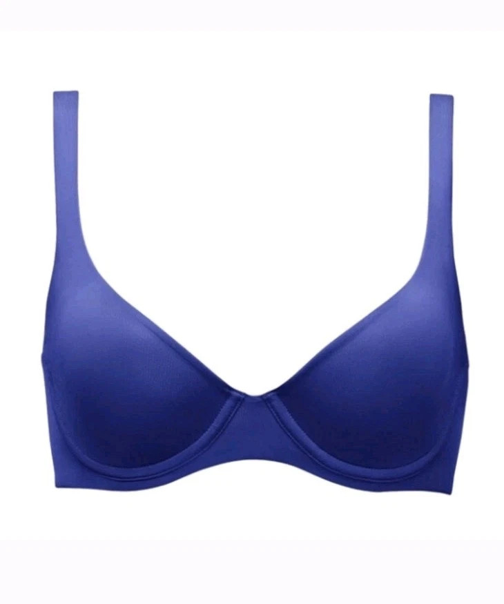 NWT Cuup Bra The Scoop Micro Ultramarine Sz 30E ** Color Imperfections**