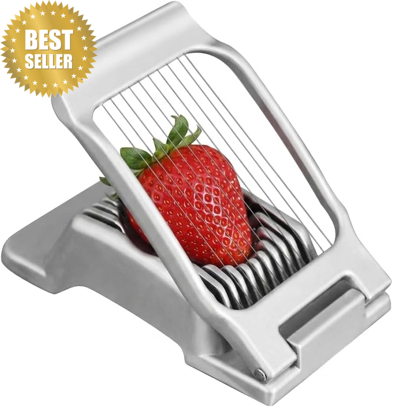 Hard Boiled Egg Slicer and Cutter with Stainless Steel Wires for Fruit and Mushr