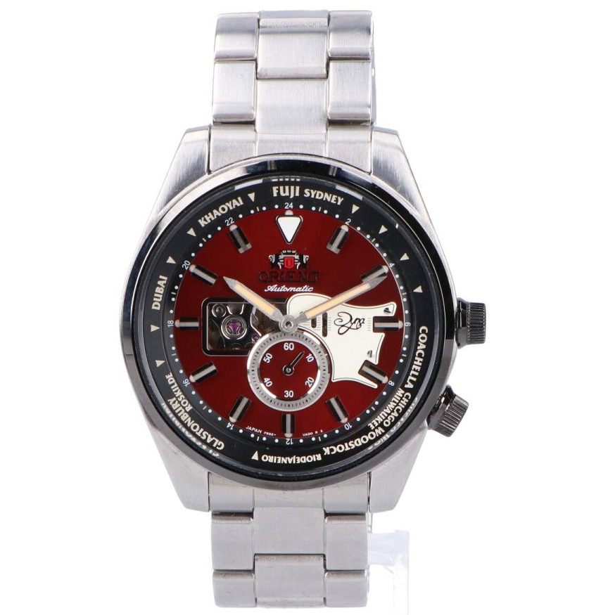Pre-owned Orient Retro Future Guitar Limited Edition Red Dial Men's Watch Rn-ar0302r