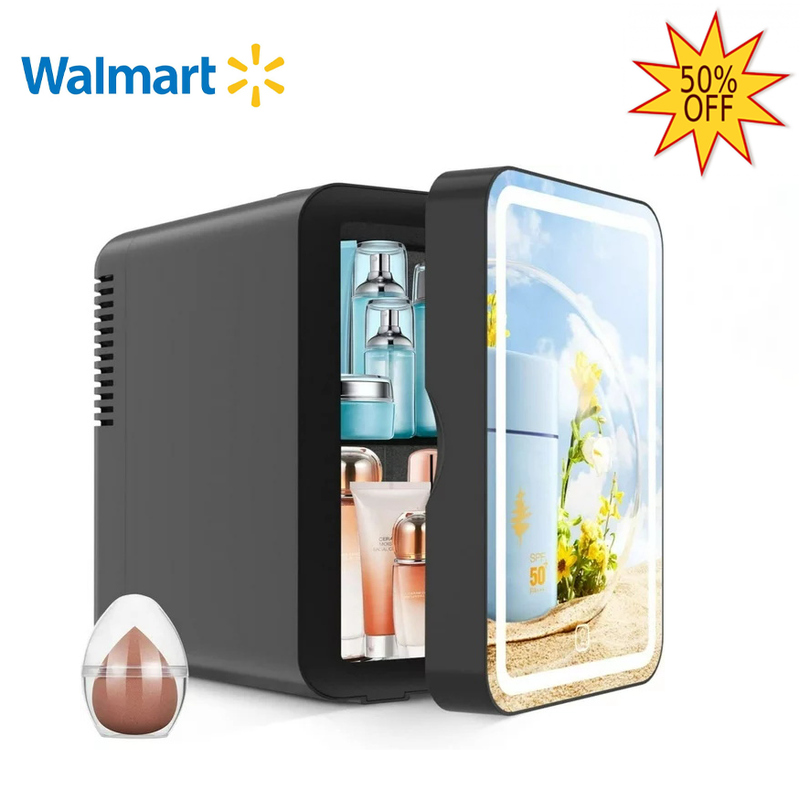6 Liter Mini Skincare Beauty Portable Compact Cosmetics Fridge with LED Mirror