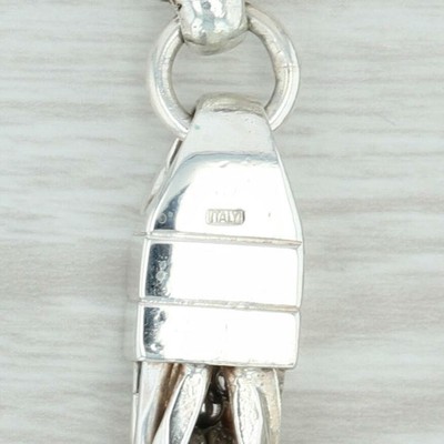 Large Byzantine Chain Necklace - Sterling Silver 21.5