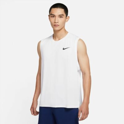 ★ Nike★ Pro Dry Fit Tight Sleeveless Fitness Top M White Nike Pro Men's Dri-FIT Tight Sleeveless Fitness Top. Nike IL