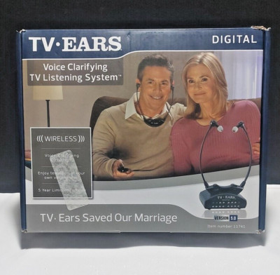 TV Ears Digital Wireless Headset System Ideal For Hearing Impaired Seniors 11741