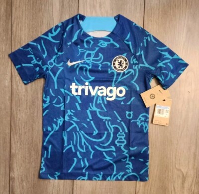 Nike Chelsea Jersey 23/24 Pre-Match Blue Lions Kids Youth Small 8-10 DJ8702