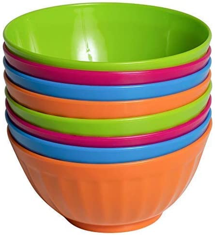 Cereal Microwave Dishwasher Safe Soup Bowls 4 Bright Colors 