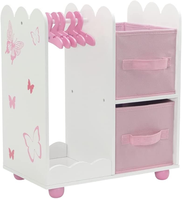 - 18 Inch Doll Clothes Storage Open Wardrobe Closet Furnitur