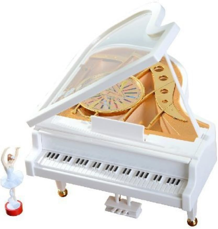 Mechanical Classical Ballerina Girl Dancing on the Piano Music Box