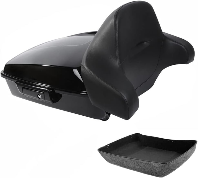 Chopped Tour Pack Trunk W/Black Latch Wrap around Backrest P