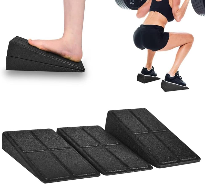 3PCS Squat Wedge Block, Non-Slip Heel Elevated Slant Board for Squats, Weightlif