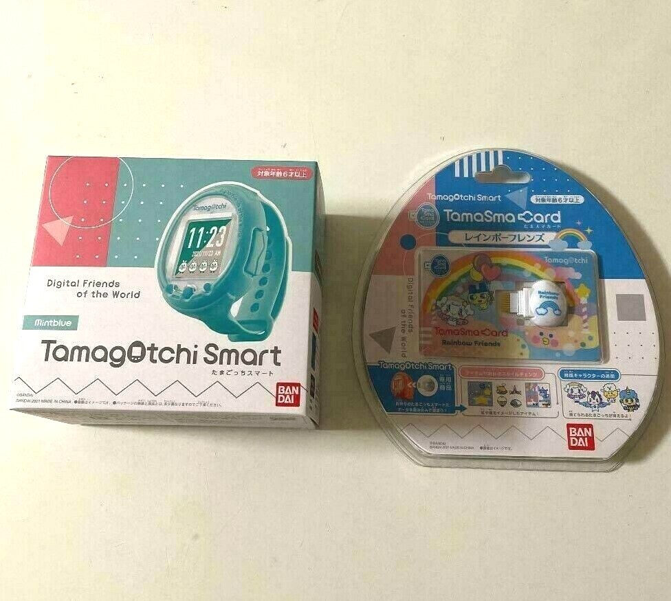 Tamagotchi Mintblue Smart 25th Anniversary & Tama Smart Card