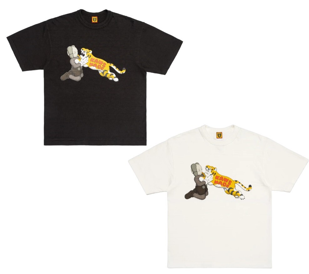 HUMAN MADE ホワイト Tシャツ XL ギフト付き 新品】KAWS × HUMAN MADE Tシャツ XL ホワイト マドラー付