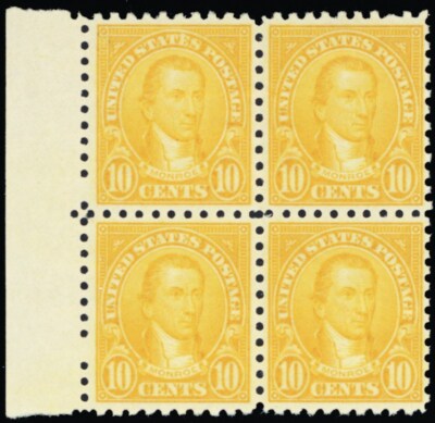 591, Mint 10¢ VF LH/NH Block of Four Stamps Cat $295.00 - Stuart Katz