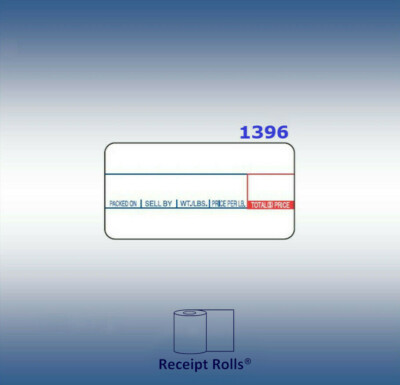 Scale Labels for Cas LP-1000 LST 8000 Non UPC,58mm x 30mm -12 rls,1000 label/rl 