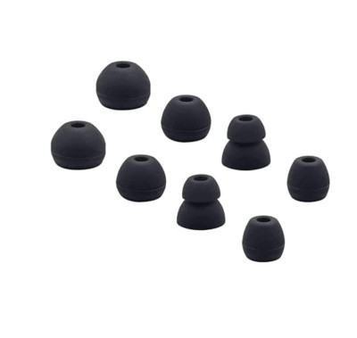 4 Pairs Eartips Silicone Earbuds Buds Set for Beats Flex Wireless (Black)