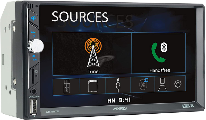 Jensen 7 inch LED Digital Media Touch Screen Double Din Car 