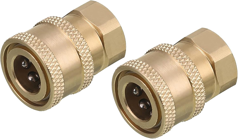 1/4 Inch Quick Connect Female NPT Brass 5000 PSI 2 Pack