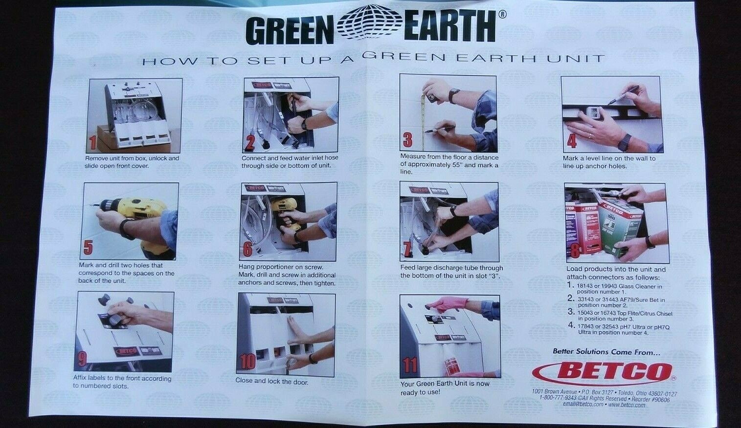 Betco Green Earth II Enclosed Proportioner Dilution Control Chemical Dispenser 