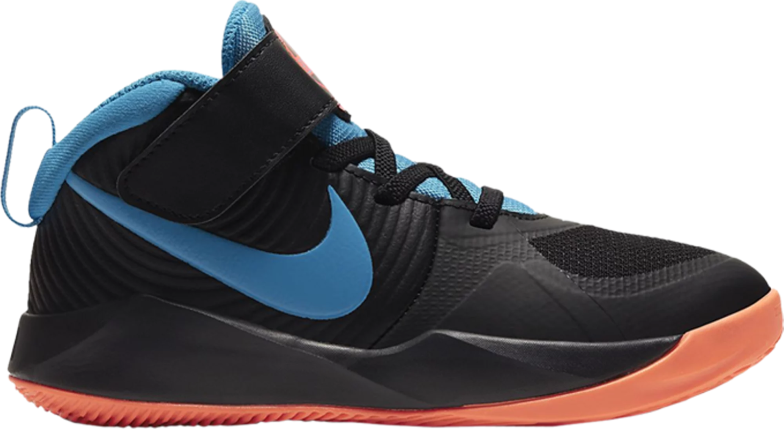 

Nike Team Hustle D9 GS Black Laser Hyper Blue Orange AQ4224-006 6,5 лет, женские 8, Черный, Nike Team Hustle
