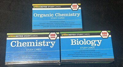Sparknotes Study Cards Organic Chemistry Biology Chemistry 600 Flash Cards Each