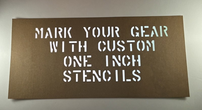 MARK YOUR GEAR  1” CUSTOM STENCIL OIL BOARD MARSH