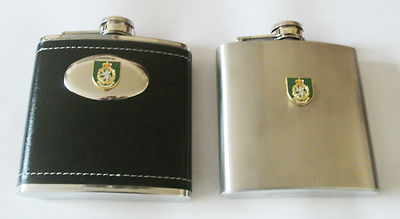 WRAC (WOMENS ROYAL ARMY CORPS) HIP FLASK - LEATHERETTE OR NON-LEATHERETTE