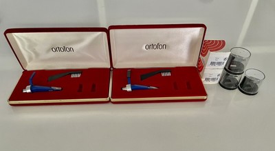Lot Of 2 Ortofon Concorde DJ S Blue Phono Cartridges, 2 Extra Stylus Pros