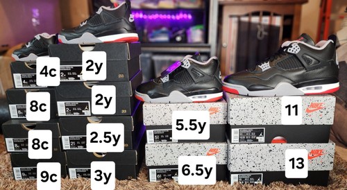 ゴ*リ様 Nike Air Jordan 4 Retro　Bred Reimag Nike Air Jordan 4 Retro GS Bred Reimagined 2024 Size 7Y/8.5