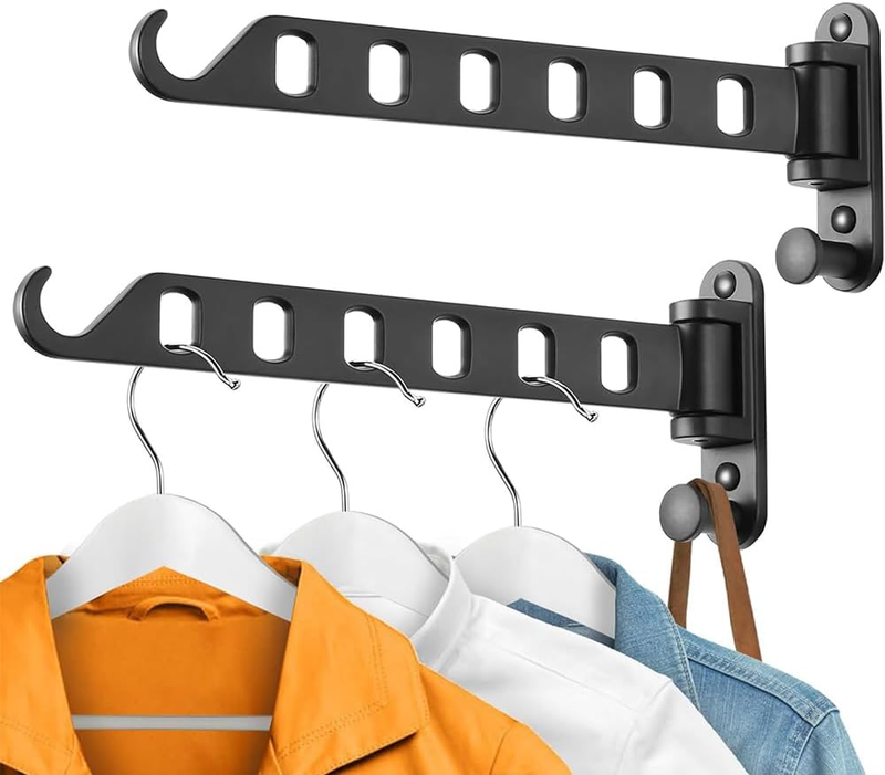 2 Pack Wall Mounted Laundry Drying Rack, Folding Drying Rack | Aluminium Clothes