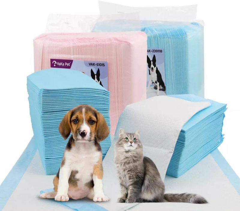 VAKA 105-Piece Pet Training Pads, Value Pack, Disposable Leak-Proof Dog Pee Pads