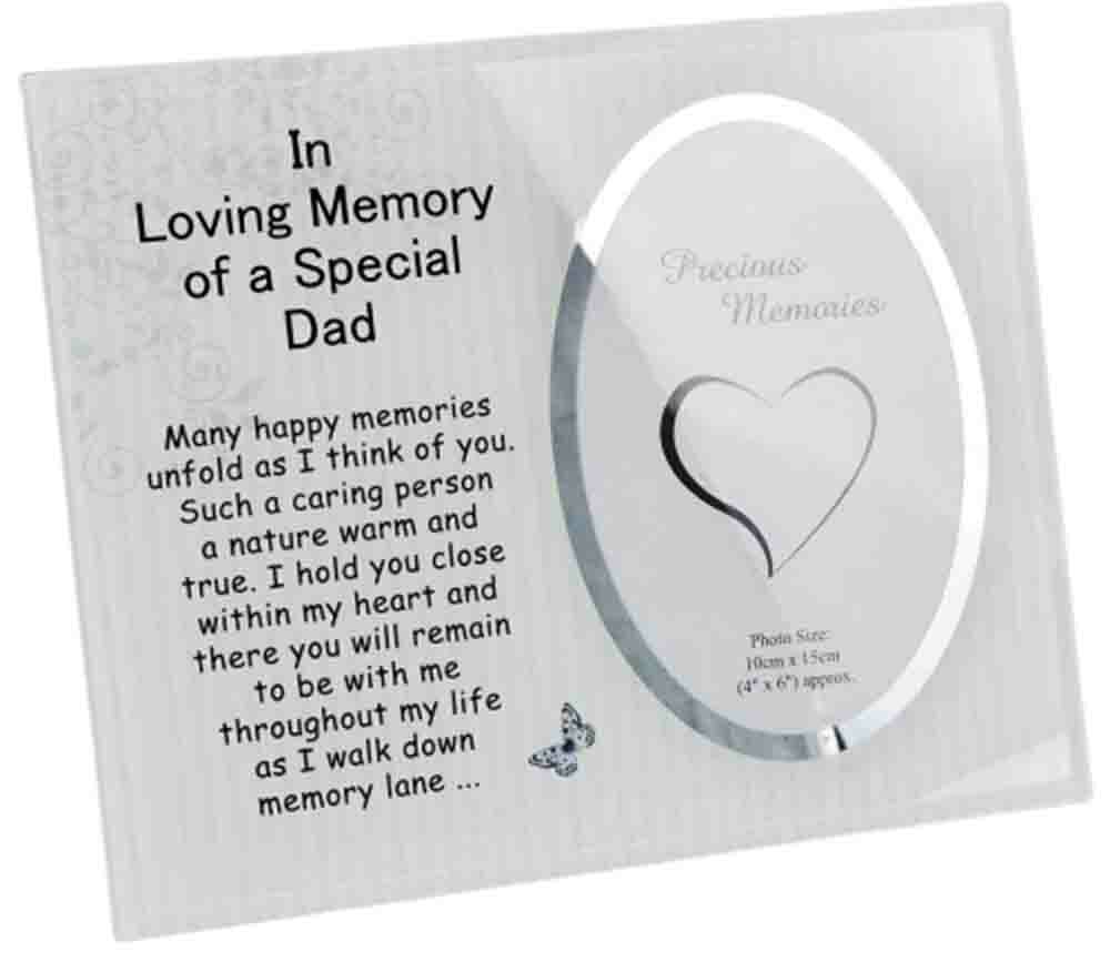 In Loving Memory of a Special Dad Mount Glass Photo Frame Plaque ...