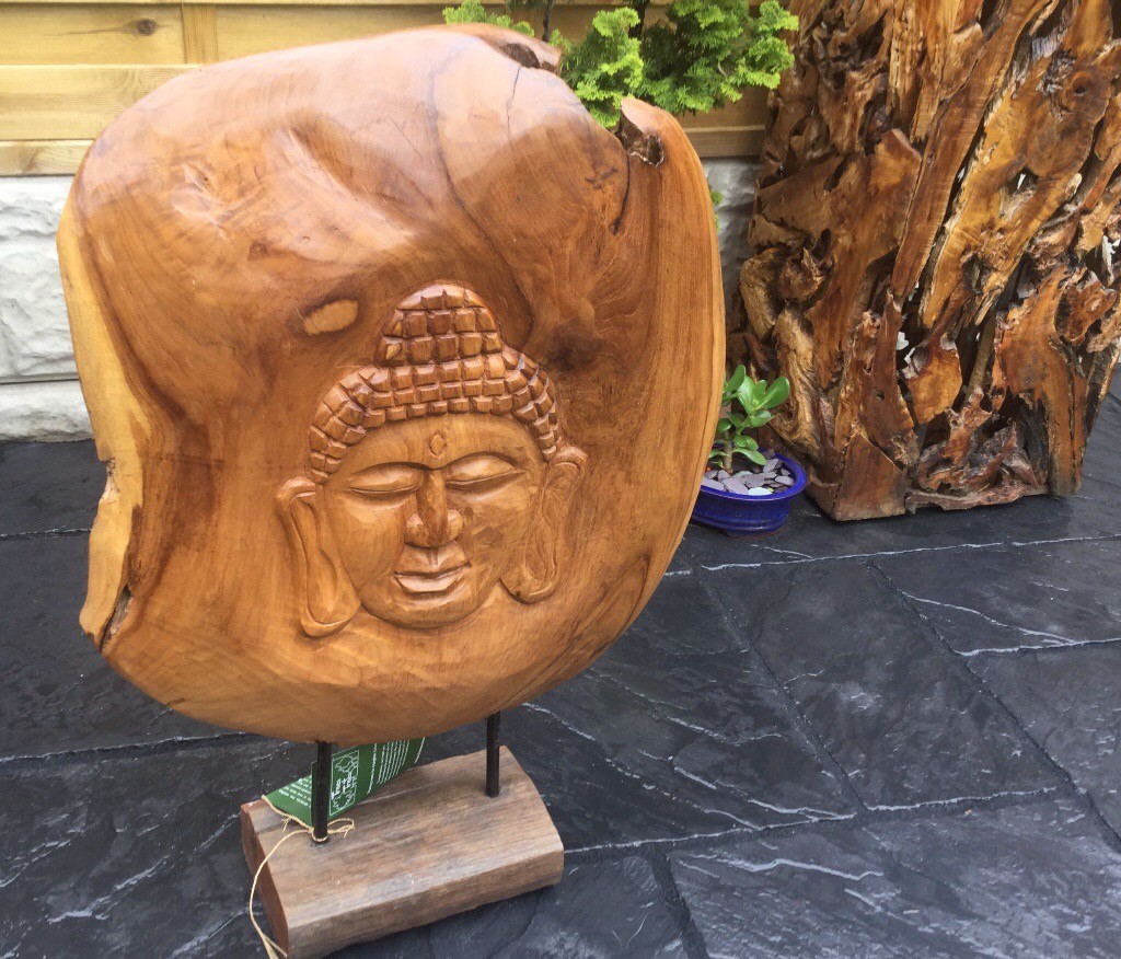Large Teak Root Wood, Buddah Carving. in Colwick, Nottinghamshire