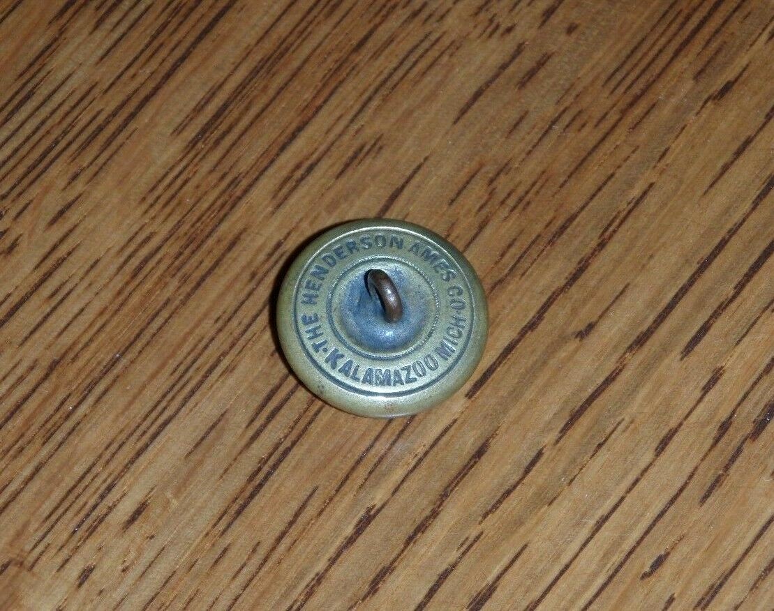 Vintage Post Office Department POD Uniform Button (Henderson Ames, Kalamazoo)