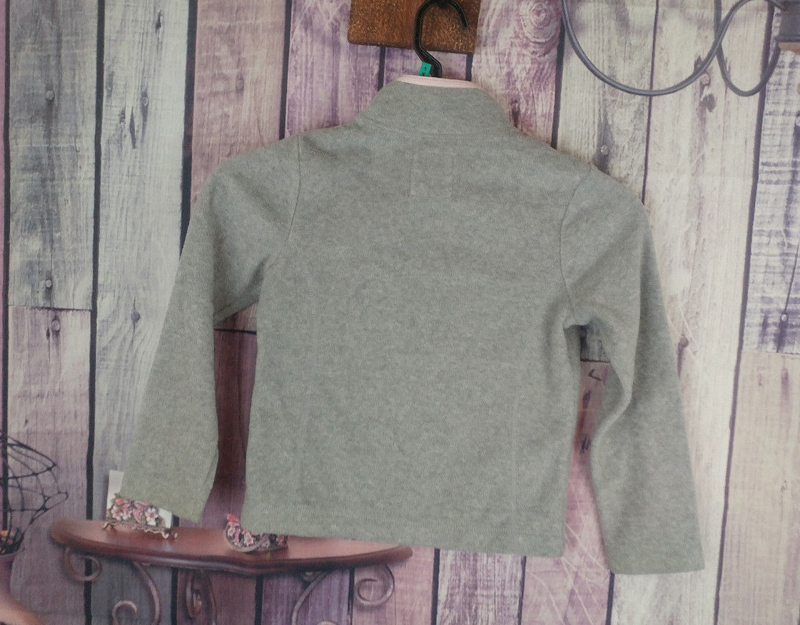 girls size Small old navy grey pink fleece pullover U13