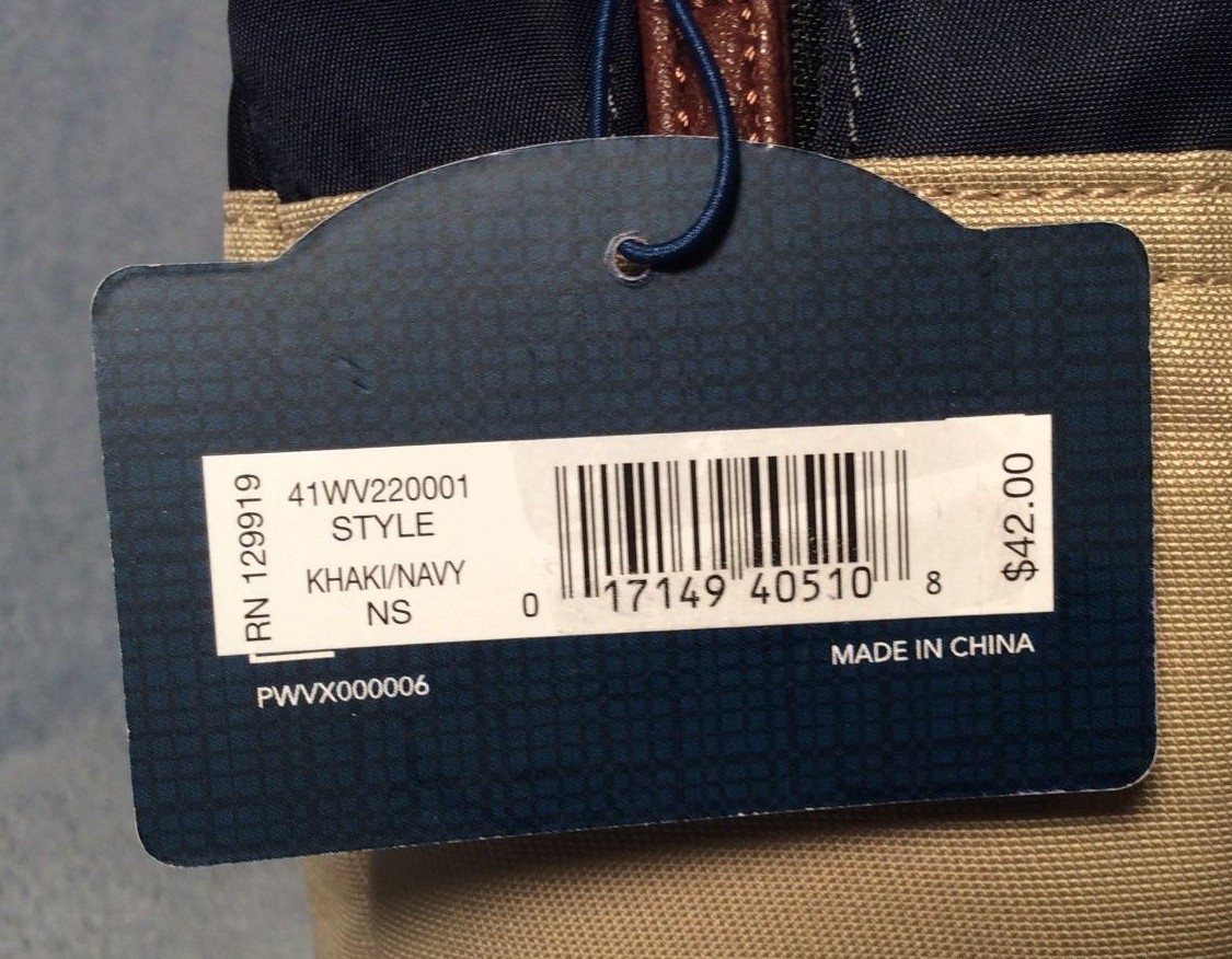 New! Original Vintage Weatherproof Travel Kit Toiletry Bag Khaki Navy NWT $42