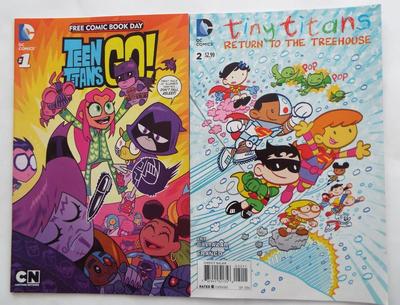 DC Comics TINY TITANS Return To The Treehouse 2  & TEEN TITANS GO #1  FCBD