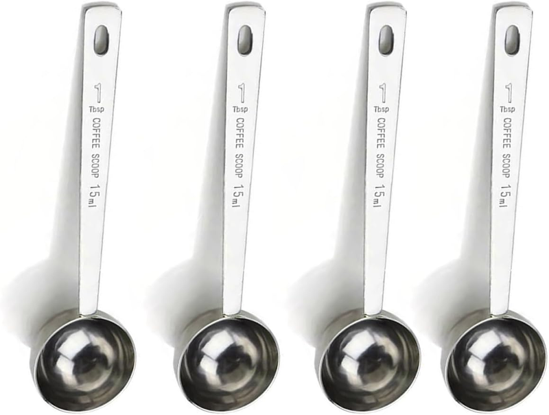 4Pcs Coffee Scoop Spoon,1 Tablespoon Measuring Spoon,15Ml Stainless Steel Coffee