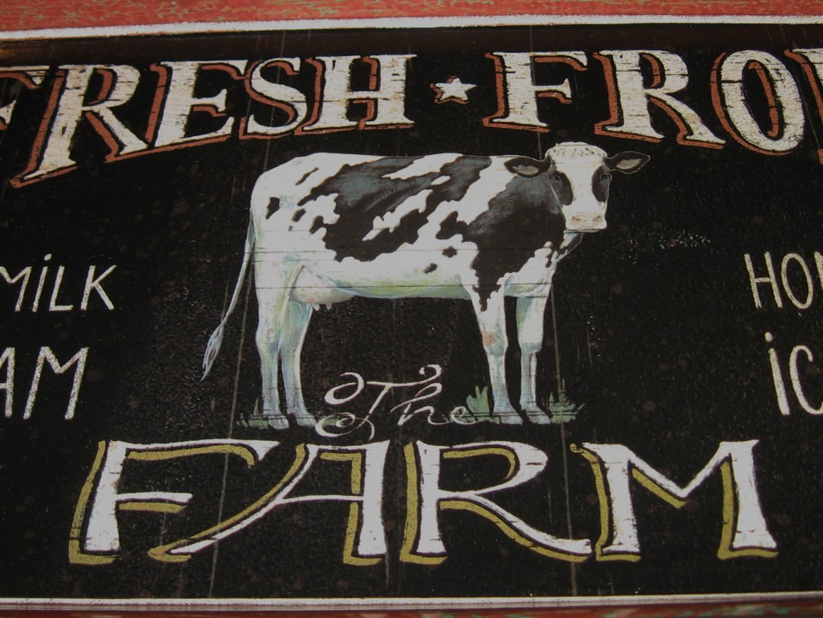 COW Farm Market TRAY*Primitive/French Country Farmhouse Kitchen Decor*Milk*Cream