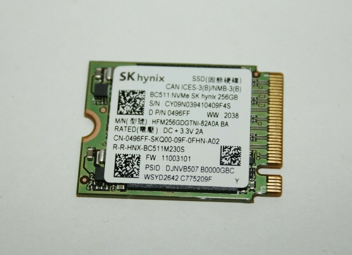 SK Hynix BC511 256GB M.2 2230 PCIe NVMe SSD HFM256GDGTNI-82A0A Dell ...