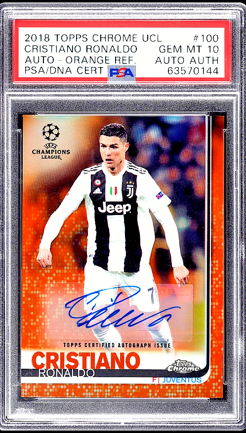 2017-18 Topps Chrome UEFA ロナウド PSA10 2017 Topps Chrome UEFA Cristiano Ronaldo Thumb Up Refractor