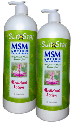 Medicinal MSM Lotion with Tea Tree Oil - 32 oz (2 PACK)