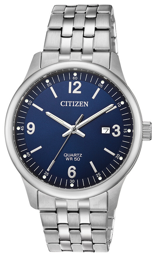 citizen quartz watch blue face