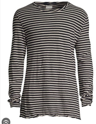 ksubi tshirt sz L striped linen sinster 