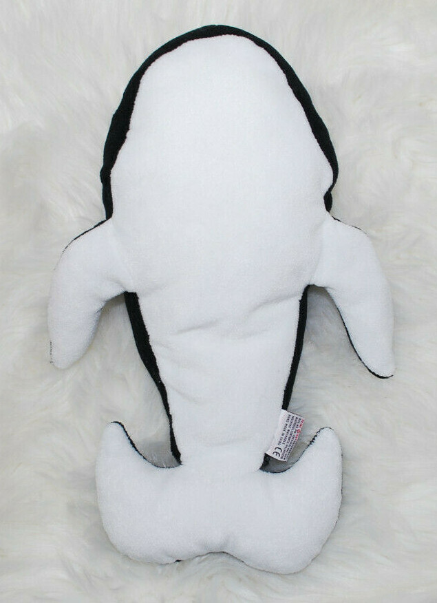 TY Pillow Pal Tide Whale 1997 Plush Toy Black White 14